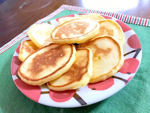 水きりヨーグルトで☆米粉のプチパンケーキ